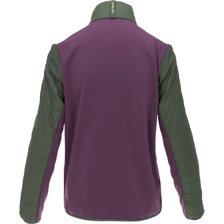 Women's Quilted Woven Icon Fleece 1/4 Zip Hybrid ColorBlock Jacket Midlayer - Fairway Styles