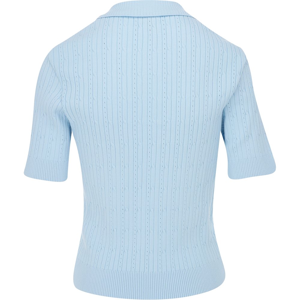 Women's Argyle Cable Short Sleeve Sweater