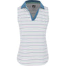 Women's Sleeveless Stripe Polo