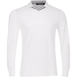 Lux Stretch Mesh Johnny Collar Long Sleeve Polo