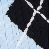Women's Argyle Cable Short Sleeve Sweater