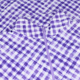 Women's Long Sleeve Mock Neck Top - Gingham Check Print