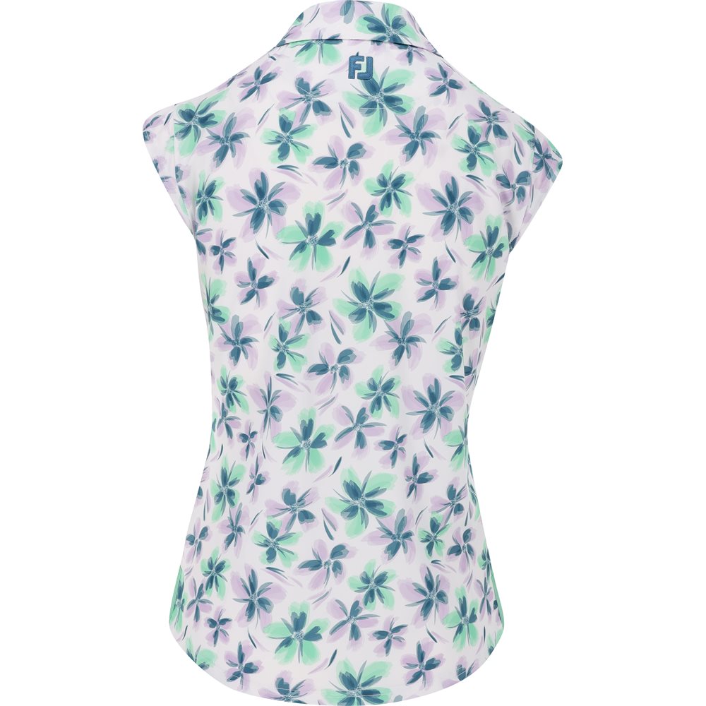 Women's Cap Sleeve Floral Polo