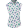 Women's Cap Sleeve Floral Polo