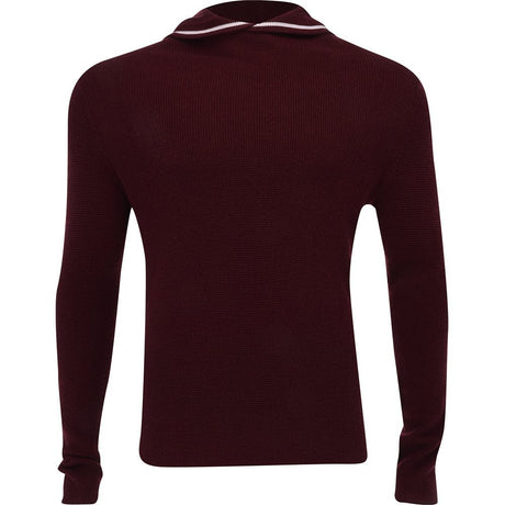 Waffle Stitch Merino Wool Hooded Sweater - Fairway Styles