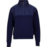 Women's Cashmere Touch Fleece Quilted Hybrid 1/4 Zip Midlayer - Fairway Styles