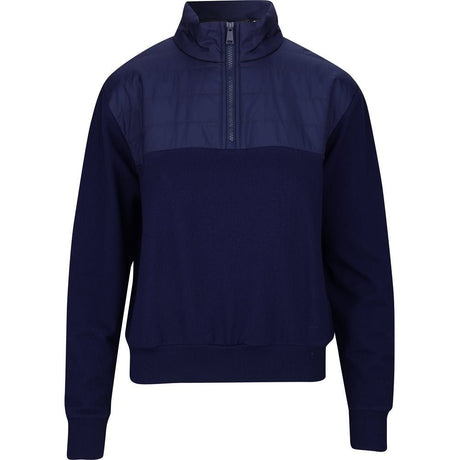 Women's Cashmere Touch Fleece Quilted Hybrid 1/4 Zip Midlayer - Fairway Styles