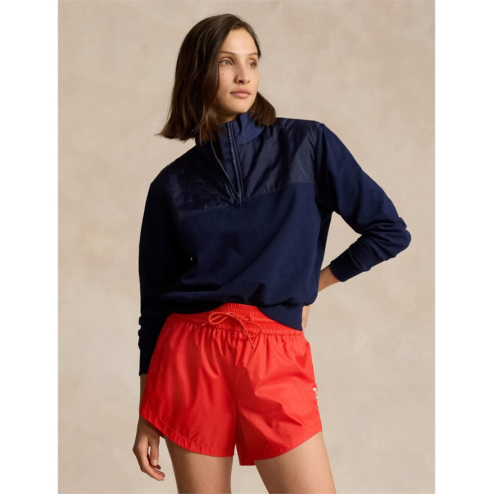 Women's Cashmere Touch Fleece Quilted Hybrid 1/4 Zip Midlayer - Fairway Styles