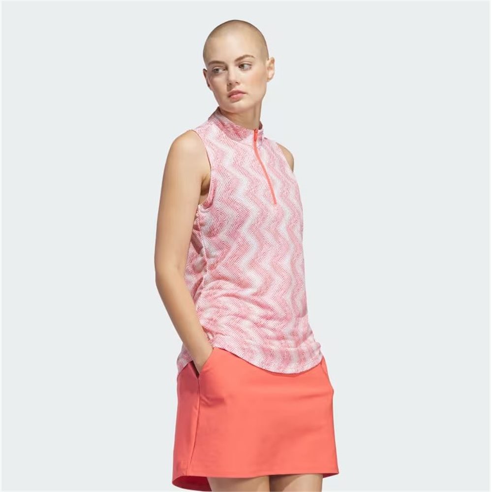 Women's Ultimate365 Ottoman Printed 1/4 Zip Sleeveless Polo