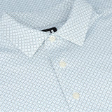 Lisle Dot Geo Print Self Collar Golf Polo