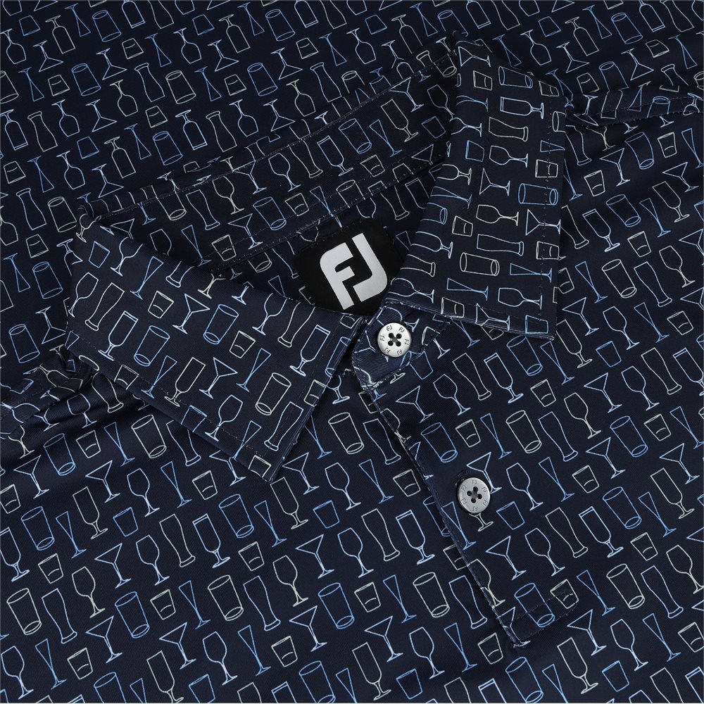 Glass Print Lisle Polo - Fairway Styles