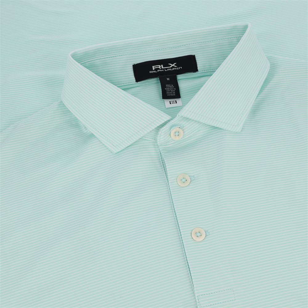 Featherweight Airflow Jersey White Stripe Polo