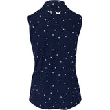 Women's Volition Stars Sleeveless 1/4 Zip Golf Polo