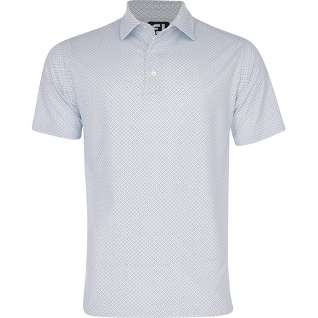 Lisle Dot Geo Print Self Collar Golf Polo