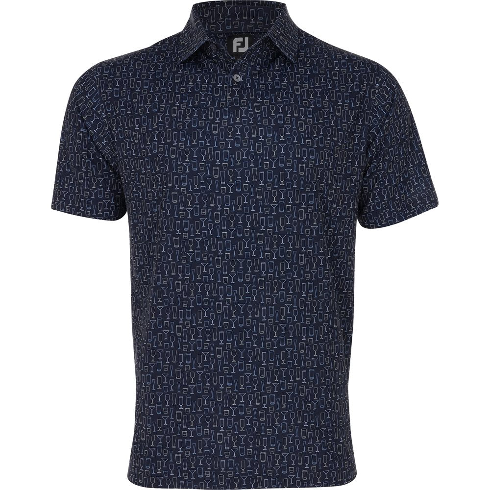 Glass Print Lisle Polo - Fairway Styles