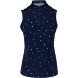 Women's Volition Stars Sleeveless 1/4 Zip Golf Polo