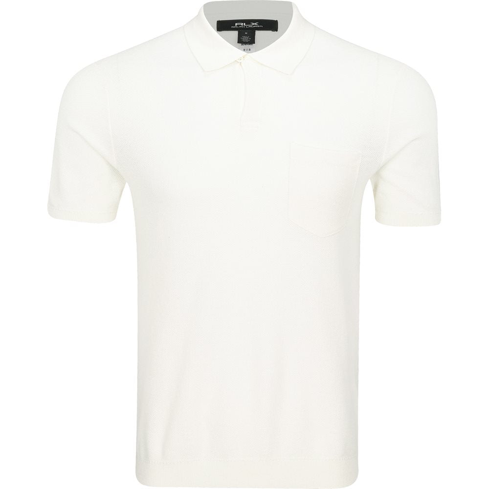 Mesh-Knit Performance Sweater Polo