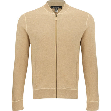 Mesh-Knit Cotton Full Zip Cardigan