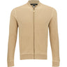 Mesh-Knit Cotton Full Zip Cardigan