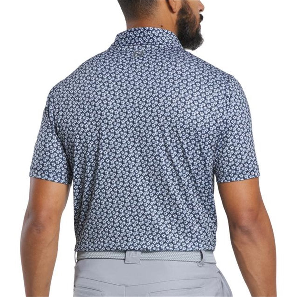 Floral Sketch Lisle Polo