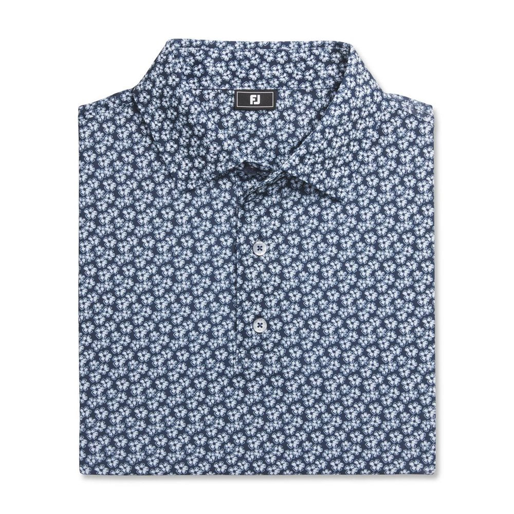 Floral Sketch Lisle Polo