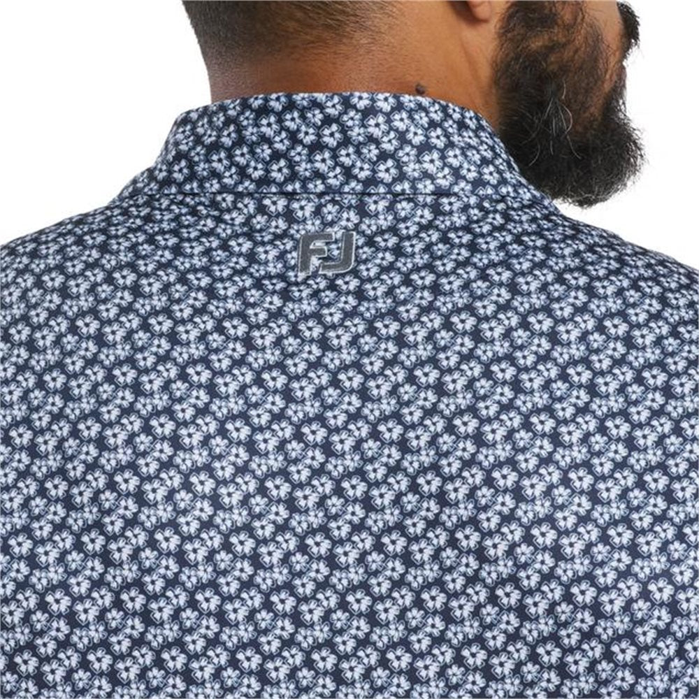 Floral Sketch Lisle Polo