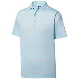Athletic Fit Open Stripe Jersey Self Collar Polo - Fairway Styles