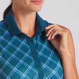 Women's CLOUDSPUN Plaid Sleeveless Polo