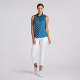 Women's CLOUDSPUN Plaid Sleeveless Polo