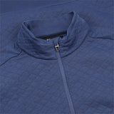 Quilted Double Knit 1/4 Zip Sweatshirt On Seam Pocket Midlayer