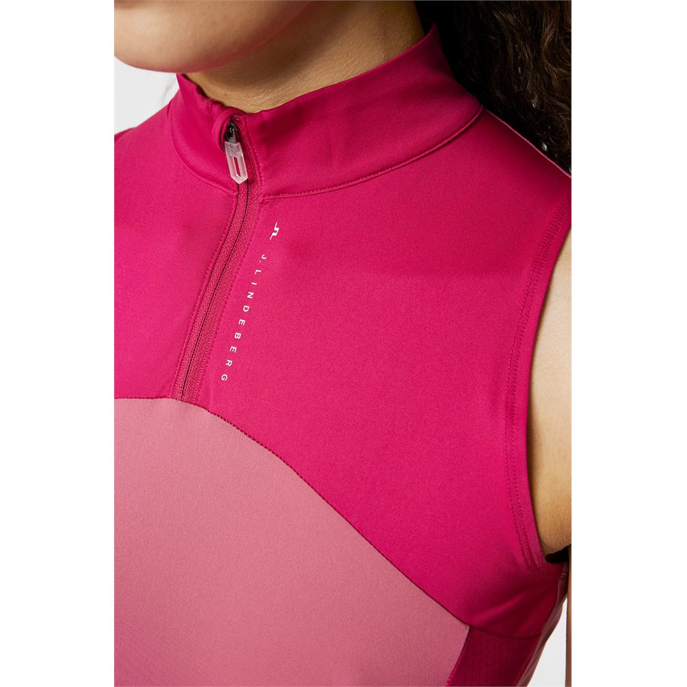 Women's Tiana Print Sleeveless 1/4 Zip Top