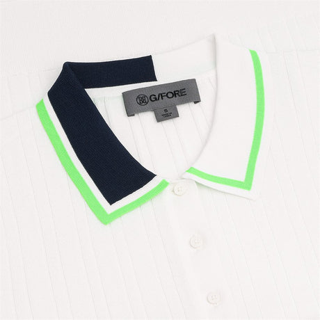 Women's Ribbed Cotton Blend Sweater Polo - Fairway Styles