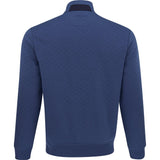 Quilted Double Knit 1/4 Zip Sweatshirt On Seam Pocket Midlayer