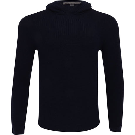 Waffle Stitch Merino Wool Hooded Sweater - Fairway Styles