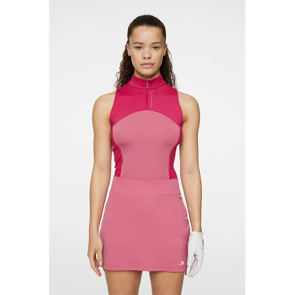 Women's Tiana Print Sleeveless 1/4 Zip Top