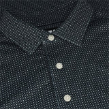 Lisle Dot Geo Print Self Collar Golf Polo
