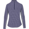 Women's Long Sleeve Mock Neck Top - Mini Check Print