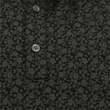 Painted Floral Lisle Self Collar Polo