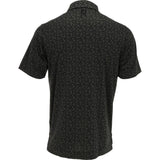 Painted Floral Lisle Self Collar Polo