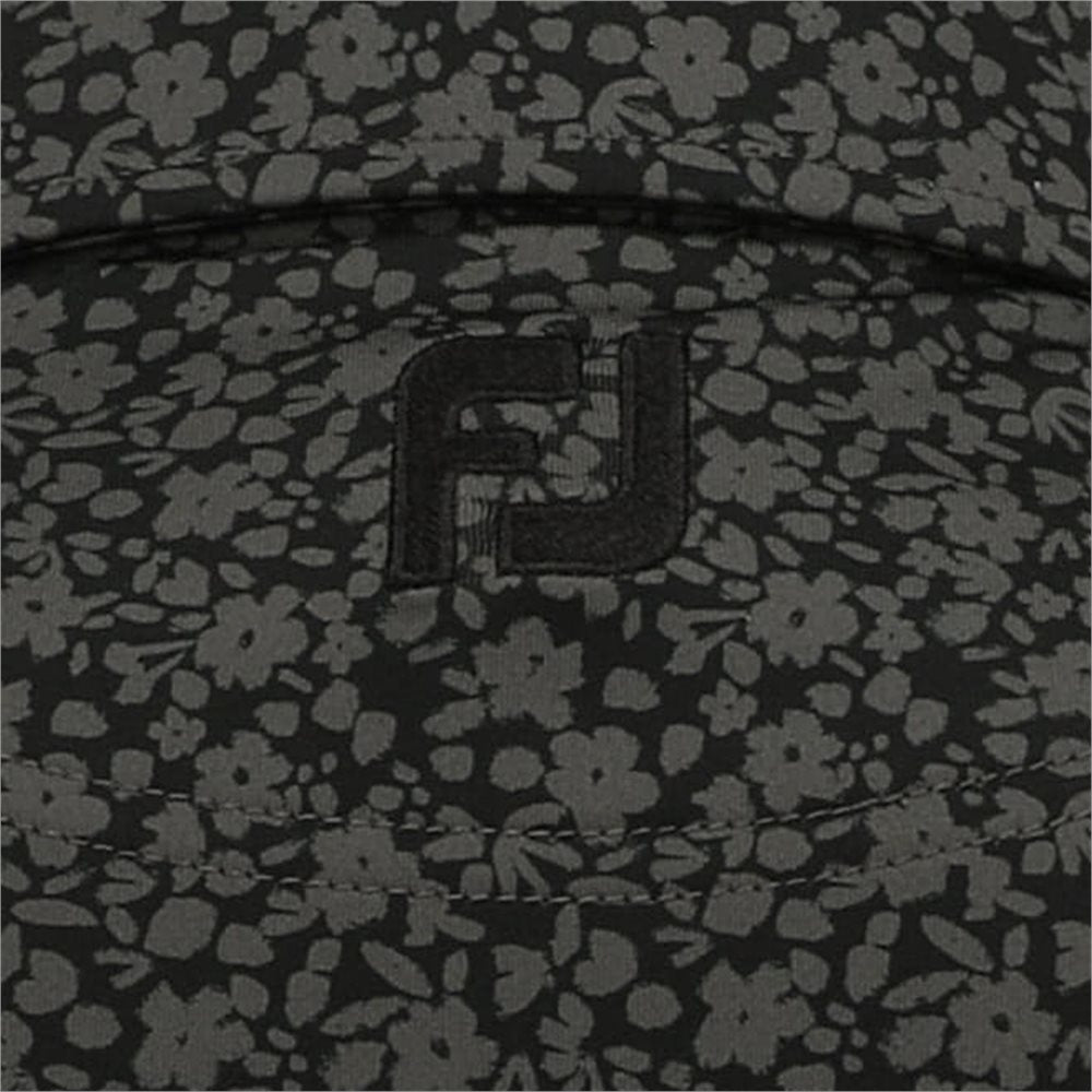 Painted Floral Lisle Self Collar Polo
