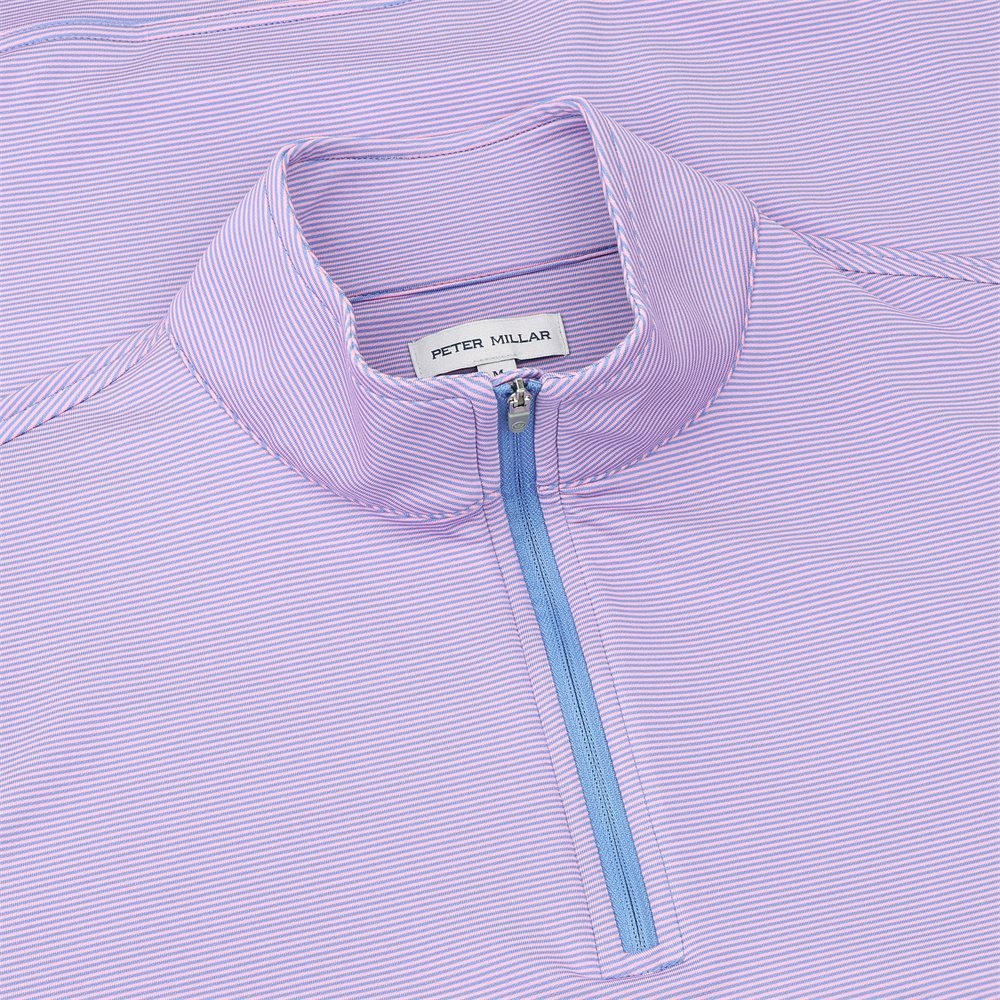 Perth Sugar Stripe Performance 1/4 Zip Pullover - Fairway Styles