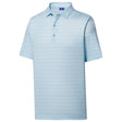 Athletic Fit Open Stripe Jersey Self Collar Polo - Fairway Styles