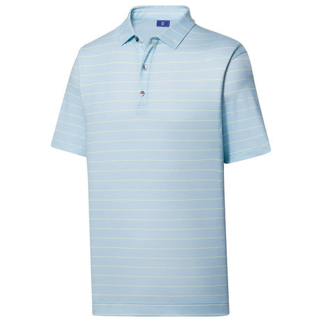 Athletic Fit Open Stripe Jersey Self Collar Polo - Fairway Styles