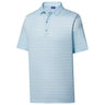 Athletic Fit Open Stripe Jersey Self Collar Polo - Fairway Styles