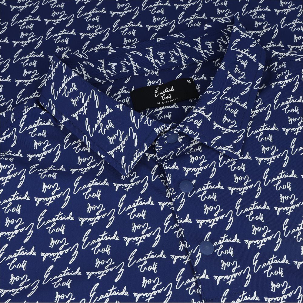 Snap Placket Print Polo - Fairway Styles