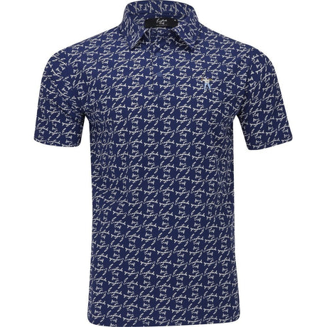 Snap Placket Print Polo - Fairway Styles