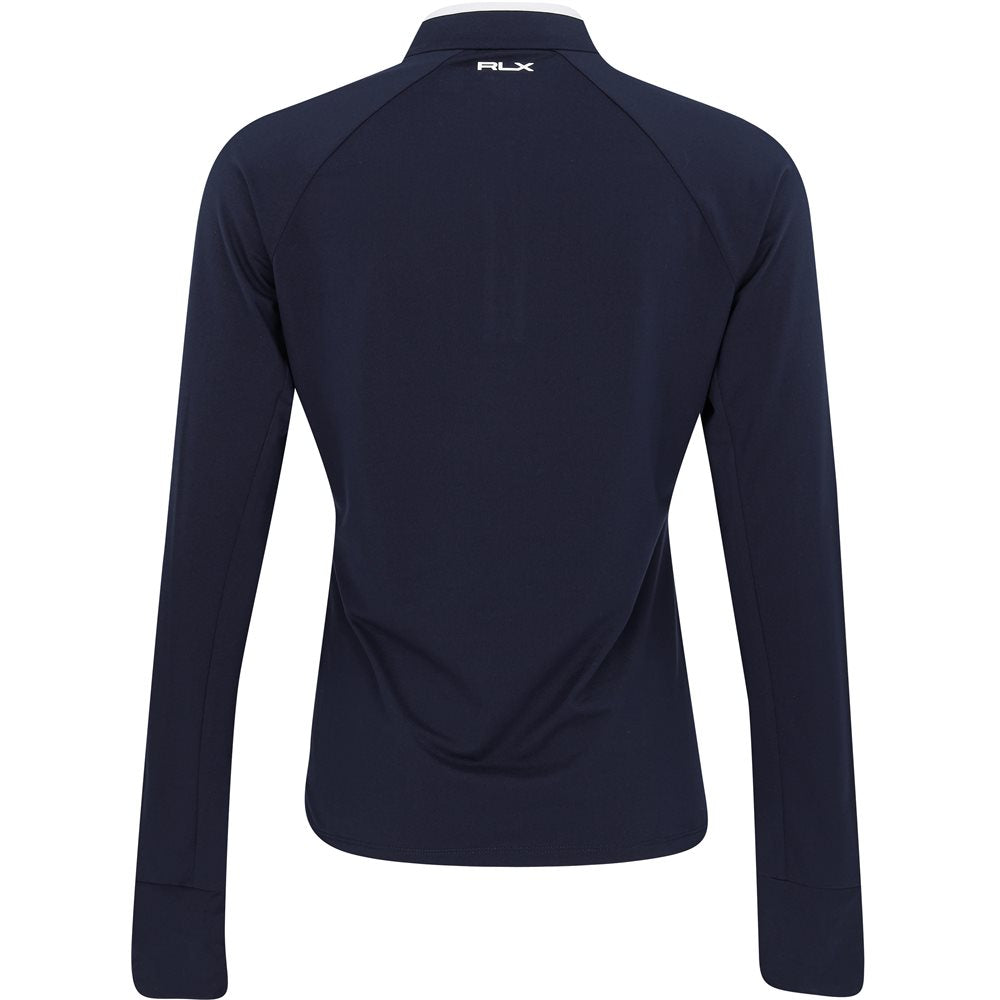 Women's Stretch Peached Jersey 1/4 Zip Low Collar Midlayer