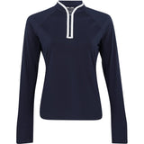 Women's Stretch Peached Jersey 1/4 Zip Low Collar Midlayer