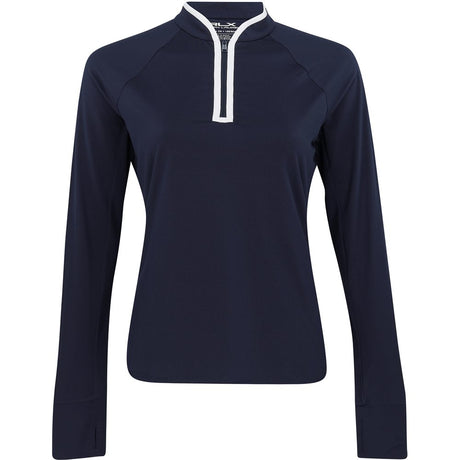 Women's Stretch Peached Jersey 1/4 Zip Low Collar Midlayer