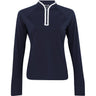 Women's Stretch Peached Jersey 1/4 Zip Low Collar Midlayer